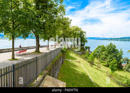 La Città di Rapperswil a lago Zuerich, Svizzera - destinazione di viaggio in Europa Foto Stock