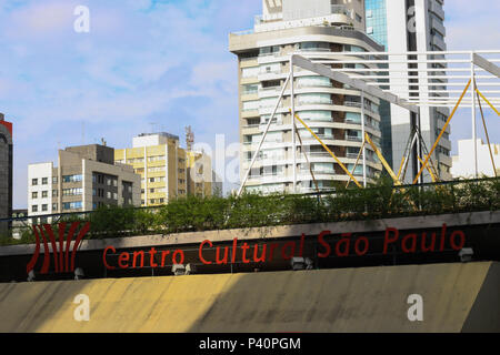 Vista da fachada fare CCSP (Centro Cultural São Paulo). Foto Stock