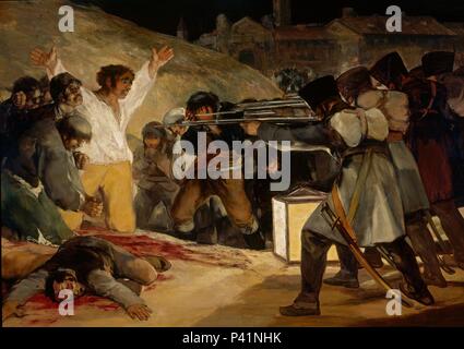 Il terzo di maggio, 1808 (dettaglio). Tres de mayo de 1808 (detalle). Madrid e il museo del Prado. Autore: Francisco de Goya (1746-1828). Posizione: Il MUSEO DEL PRADO-PINTURA, MADRID, Spagna. Foto Stock