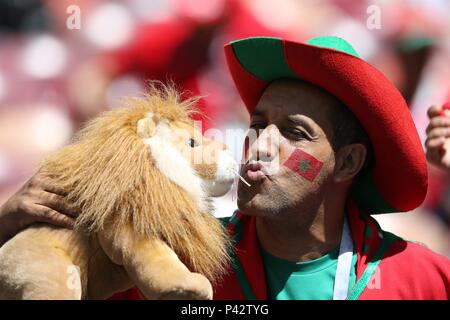 Mosca, Russland. Xx Giugno, 2018. firo: 20.06.2018, Mosca, Calcio, squadra nazionale World Cup 2018 in Russia, la Russia, la Coppa del Mondo di calcio 2018 in Russia, la Russia, la World Cup 2018 Russia, Russia, M19, Portogallo - Marocco, ventola del Portogallo, | Utilizzo di credito in tutto il mondo: dpa/Alamy Live News Foto Stock