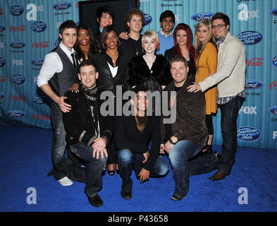 I 13 finalisti - American Idol Top 12 party presso il club area di Los Angeles. Kris Allen, Danny Gokey, Alexis Grazia, Allison Iraheta Adam Lambert, Scott Macintyre, Jorge Nunez, Lil Rounds, Michael Sarver, Megan Corkrey, Anoop Desai e gelsomino Murray - 06 AmericanIdol13finalisti 06.jpg06 AmericanIdol13finalisti 06 evento nella vita di Hollywood - California, tappeto rosso Evento, STATI UNITI D'AMERICA, industria cinematografica, celebrità, fotografia, Bestof, arte cultura e intrattenimento, Topix celebrità moda, migliori della vita di Hollywood, evento nella vita di Hollywood - California, moquette rossa e dietro le quinte, mov Foto Stock