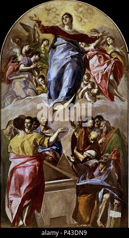 Asunción de la Virgen - 1577 - MANIERISMO ESPAÑOL. Autore: El Greco (1541-1614). Posizione: Art Institute di Chicago-ILLINOIS. Foto Stock