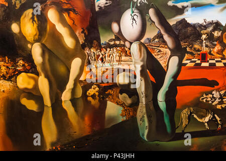 Pittura intitolato "etamorphosis di narciso" di Salvador Dali datata 1937 Foto Stock