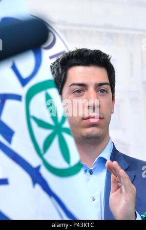 Renzo Bossi durante la Lega Nord incontro a Milano 13-05-2011 Foto Stock