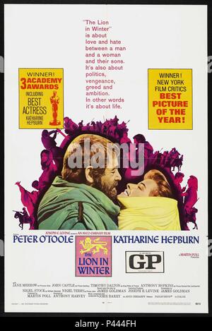 Pellicola originale titolo: IL LEONE D'inverno. Titolo inglese: IL LEONE D'inverno. Regista: Anthony Harvey. Anno: 1968. Credito: AVCO EMBASSY / Album Foto Stock