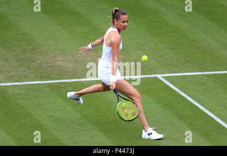 Magdalena Rybarikova in Slovacchia durante il terzo giorno del Nature Valley Classic al Priorato di Edgbaston, Birmingham. PREMERE ASSOCIAZIONE foto. Data immagine: Mercoledì 20 giugno 2018. Vedi PA storia TENNIS Birmingham. Il credito fotografico dovrebbe essere: Mike Egerton/PA Wire. Foto Stock