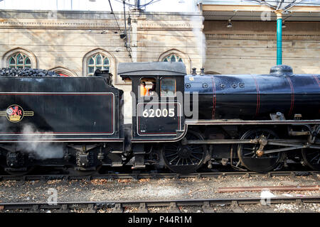 K1 signore delle isole giacobita locomotiva del treno a vapore a Carlisle ferrovia stazione ferroviaria Carlisle Cumbria Inghilterra REGNO UNITO Foto Stock