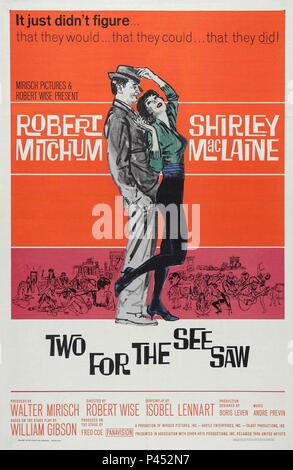 Pellicola originale titolo: DUE PER L'altalena. Titolo inglese: due per l'altalena. Regista: ROBERT WISE. Anno: 1962. Credito: United Artists / Album Foto Stock