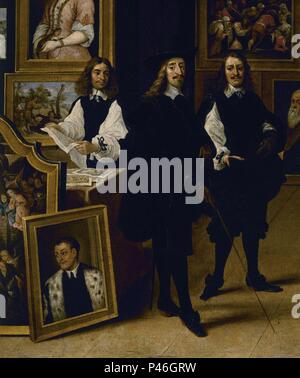 GALERIA DE PINTURAS-DET-centrale ARCHIDQ LEOPOLDO GUILLERMO. Autore: David Teniers il Giovane (1610-1690). Posizione: Museo Lazaro Galdiano-COLECCION, MADRID, Spagna. Foto Stock