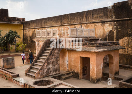 JAIPUR, INDIA-Marzo 4: Forte Amer il 4 marzo 2018 a Jaipur, India. Forte Amer su Holi Foto Stock