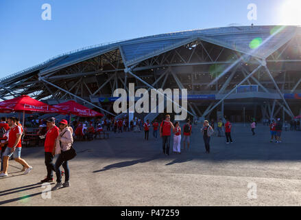 Samara, Russia - 17 Giugno 2018: Samara Arena football Stadium. Samara - la città che ospita la Coppa del Mondo FIFA in Russia nel 2018 Foto Stock