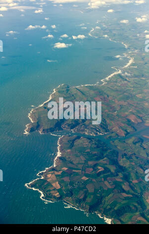 In volo di tiro del South Devon Coast a Salcombe, Devon, Inghilterra, Regno Unito. Foto Stock