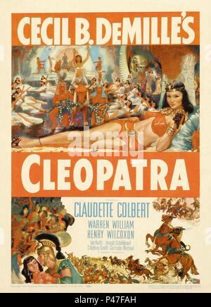 Pellicola originale titolo: CLEOPATRA. Titolo inglese: CLEOPATRA. Regista: CECIL B DEMILLE. Anno: 1934. Credito: Paramount Pictures / Album Foto Stock