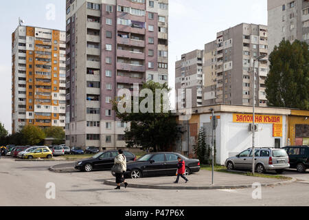 Sofia, Bulgaria, alloggi prefabbricati station wagon Foto Stock