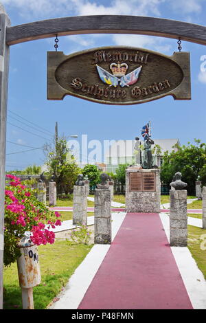 Memorial Sculpture Garden contiene 24 busti di importanti alle Bahamas si che rappresentano le diverse isole in Marsh Harbour, Bahamas Foto Stock