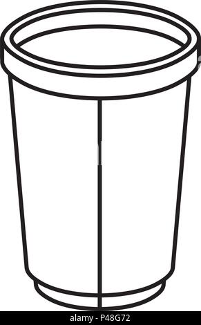 Tazza da caffè in plastica icona isometrica Illustrazione Vettoriale