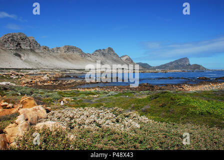 Il villaggio di Els Rooi siede su un punto di terra nei pressi di Città del Capo, Sud Africa. Pertanto, che offrono vedute panoramiche della splendida costa. Foto Stock
