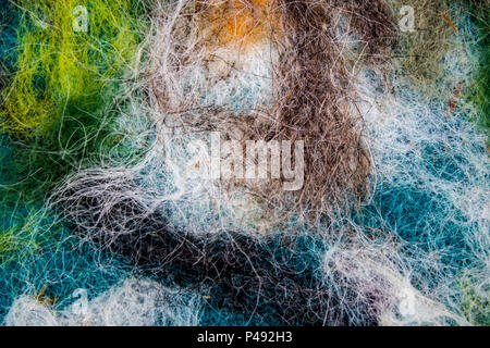 Una delle sei immagini mostra completato per la produzione di feltri Foto Stock