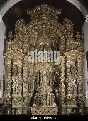 RETABLO MAYOR - SIGLO XVIII - Barroco. Autore: Blas Moreno (XVIII sec.). Posizione: Iglesia de San Ildefonso, Granada, Spagna. Foto Stock