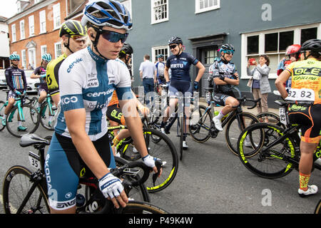 Lotta Lepistö sei volte Finnish National road Champion Race Foto Stock