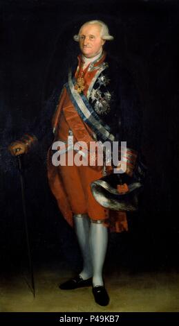 CARLOS IV - 1799 - OLEO/LIENZO - 202 x 126 cm. Autore: Francisco de Goya (1746-1828). Posizione: AZUCARERA, MADRID, Spagna. Foto Stock