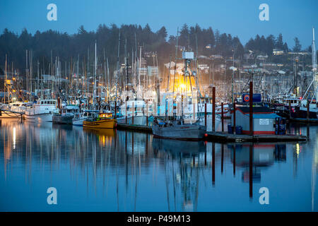 Barche da pesca, porto di Newport, Oregon, Stati Uniti d'America Foto Stock