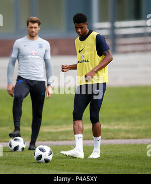 Zelenogorsk, San Pietroburgo, Russia. 21 Giugno, 2018. Marcus Rashford di Inghilterra durante un'Inghilterra sessione di formazione alla Stadium Spartak Zelenogorsk il 21 giugno 2018 in Zelenogorsk, San Pietroburgo, Russia. Credito: Immagini di PHC/Alamy Live News Foto Stock