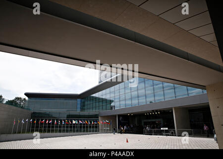 Lussemburgo Il Lussemburgo. Il 21 giugno 2018. La sede centrale dell'UE al Kirchberg centro conferenza di Lussemburgo del giugno 21, 2018 Credit: ALEXANDROS MICHAILIDIS/Alamy Live News Foto Stock