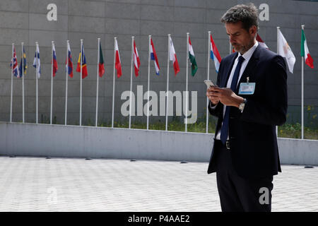 Lussemburgo Il Lussemburgo. Il 21 giugno 2018. La sede centrale dell'UE al Kirchberg centro conferenza di Lussemburgo del giugno 21, 2018 Credit: ALEXANDROS MICHAILIDIS/Alamy Live News Foto Stock