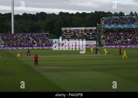 Crydon, Inghilterra 21 Giugno 2018. Inghilterra giocando in Australia la quarta Royal London una giornata internazionale a Emirates Riverside. Credito: Colin Edwards/Alamy Live News. Foto Stock