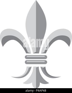Fleur de Lis - simbolo araldico di francese royal monarchia Illustrazione Vettoriale