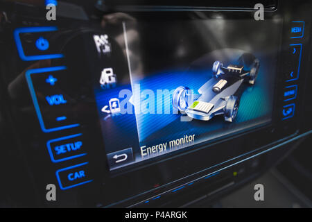 Monitor di energia automobile ibrida Foto Stock
