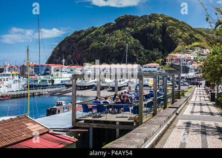 Portogallo Azzorre, l'isola di Faial, Horta, waterfront Foto Stock