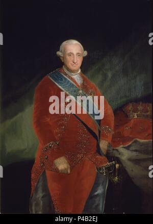 Scuola di lingua spagnola. Carlo IV di Spagna . Carlos IV. Madrid, Accademia di Storia. Autore: Francisco de Goya (1746-1828). Posizione: Academia de la historia-COLECCION, MADRID, Spagna. Foto Stock