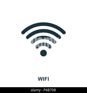 Wi Fi icon. Linea di icona di stile design. UI. Illustrazione di wi fi icon. Pittogramma isolato su bianco. Pronto per l'uso nella progettazione web, applicazioni software, stampa. Foto Stock