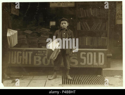 12 anni di newsboy, Hyman Alpert, vendita di tre anni. Trascorre serate in Boys Club. LOC cph.3C27509. Foto Stock