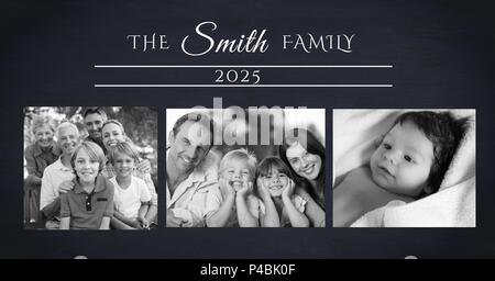 Family photo collage Foto Stock