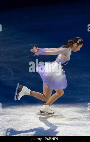 Dabin Cho (KOR) effettuando al Pattinaggio di Figura mostra di Gala presso i Giochi Olimpici Invernali PyeongChang 2018 Foto Stock