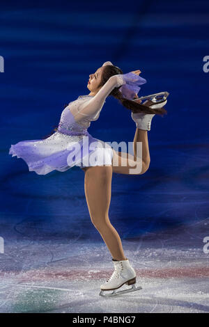 Dabin Cho (KOR) effettuando al Pattinaggio di Figura mostra di Gala presso i Giochi Olimpici Invernali PyeongChang 2018 Foto Stock