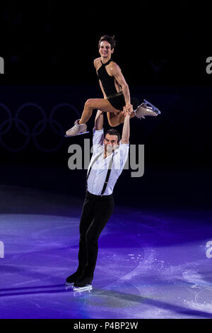 Meagan Duhamel / Eric Radford (CAN) effettuando al Pattinaggio di Figura mostra di Gala presso i Giochi Olimpici Invernali PyeongChang 2018 Foto Stock