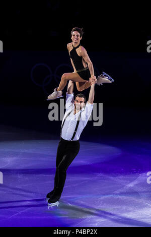 Meagan Duhamel / Eric Radford (CAN) effettuando al Pattinaggio di Figura mostra di Gala presso i Giochi Olimpici Invernali PyeongChang 2018 Foto Stock