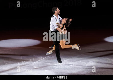 Meagan Duhamel / Eric Radford (CAN) effettuando al Pattinaggio di Figura mostra di Gala presso i Giochi Olimpici Invernali PyeongChang 2018 Foto Stock