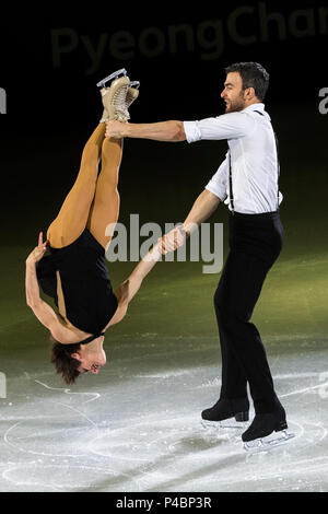 Meagan Duhamel / Eric Radford (CAN) effettuando al Pattinaggio di Figura mostra di Gala presso i Giochi Olimpici Invernali PyeongChang 2018 Foto Stock