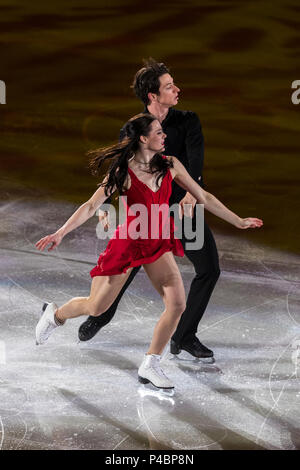 Tessa virtù/Scott moiré (CAN) effettuando al Pattinaggio di Figura mostra di Gala presso i Giochi Olimpici Invernali PyeongChang 2018 Foto Stock