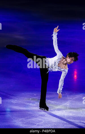 Yuzuru Hanyu (JPN) effettuando al Pattinaggio di Figura mostra di Gala presso i Giochi Olimpici Invernali PyeongChang 2018 Foto Stock