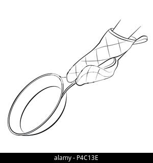 Cucinare mano isolato Illustrazione Vettoriale