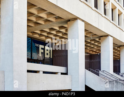 Washington DC, USA-Giugno 5, 2018: J. Edgar Hoover FBI Edificio Ingresso Foto Stock