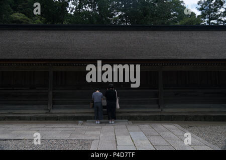 Izumo Taisha nella prefettura di Shimane è considerato uno del Giappone più importanti santuari. Non vi sono record, ma è anche creduto di essere il più antico. Foto Stock