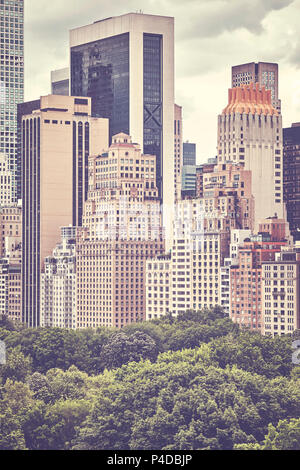 Manhattan Upper East Side, dai toni di colore immagine, New York City, Stati Uniti d'America. Foto Stock