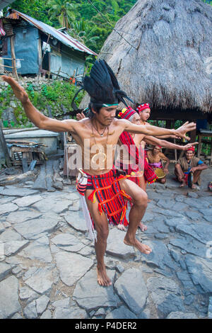 Persone della minoranza Ifugao a Banaue nelle Filippine Foto Stock